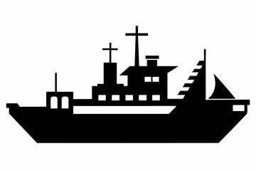 
sailing ship vector, Yacht motor boat nautical silhouette vector collection	
