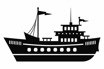 
sailing ship vector, Yacht motor boat nautical silhouette vector collection	
