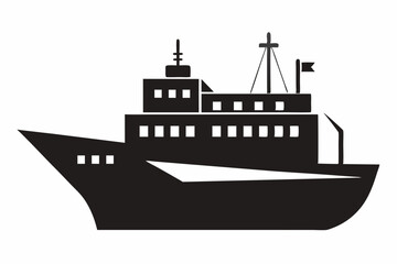 Ship stencils icon, Ship stencils silhouette vector illustration

