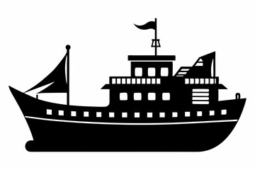 Ship stencils icon, Ship stencils silhouette vector illustration
