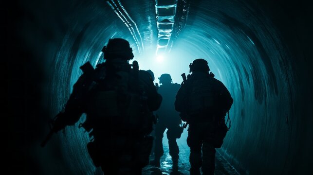 Elite Special Forces Team Navigates Perilous Tunnel in Secret Mission 1