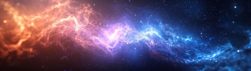 Fototapeta premium Abstract cosmic background with nebulae and stardust.