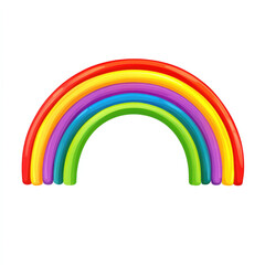 Fototapeta premium Flat rainbow isolated white background 