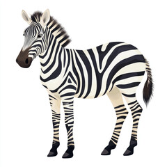 Obraz premium A zebra isolated white background 