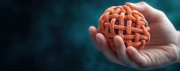 Detailed image of a hand squeezing a stress ball, with visible tension lines, capturing the essence of discomfort and acute stress relief