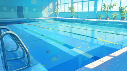 Obraz premium 学校のプール