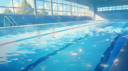 Obraz premium 学校のプール