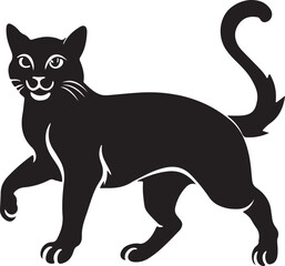 a cat black silhouette vector art design
