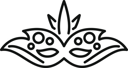 Carnival mask with feathers celebrating mardi gras in venice