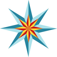 Fototapeta premium Cute Christmas Star Tree