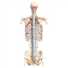 Obraz premium Human Spinal Cord Anatomy: Nerves and Structure Explained