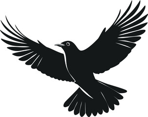 Obraz premium Silhouette bird flying