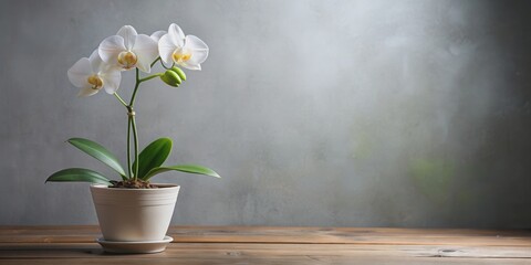 White orchid flower in a pot, orchid, white, flower, plant, pot, indoor, decoration, elegant, nature, beauty, delicate