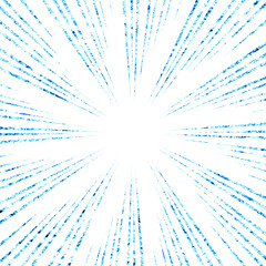 Obraz premium キラキラした青色の集中線のイラスト素材