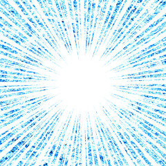 Obraz premium キラキラした青色の集中線のイラスト素材