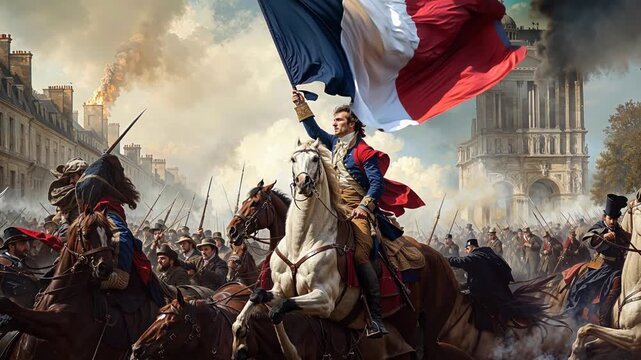 Historical recreation of the French revolution
