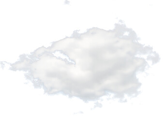 Crisp White Cloud – HD PNG with Transparent Background for Web Design - HDR - Artistic Filter