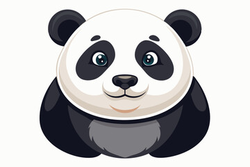 Fototapeta premium Cartoon Illustration of a Smiling Panda Bear