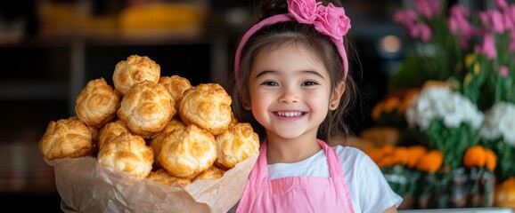 Mother Buys Cream Puffs For Daughter, Sweet Delight And Love Shared In A Simple Treat