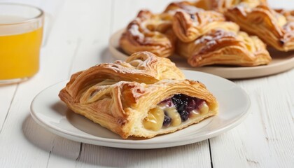  Delicious pastries on a rustic table