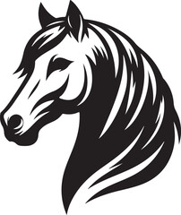 a horse head illustration vector art