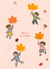 가을 일러스트 배경