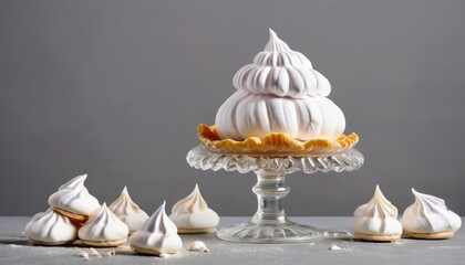  Delicate dessert artistry in a glass dome