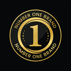 vector number one brand premium quality sign
