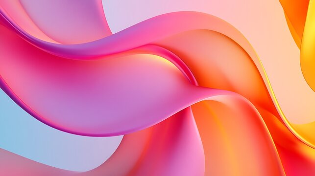 Abstract gradient background with flowing pink, orange and yellow shapes.