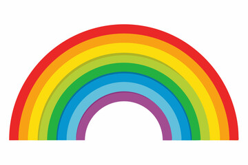 Colorful Rainbow Arc with Seven Distinct Bands
