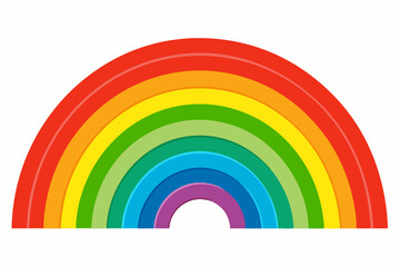 Fototapeta premium Colorful Rainbow Arc with Seven Bands