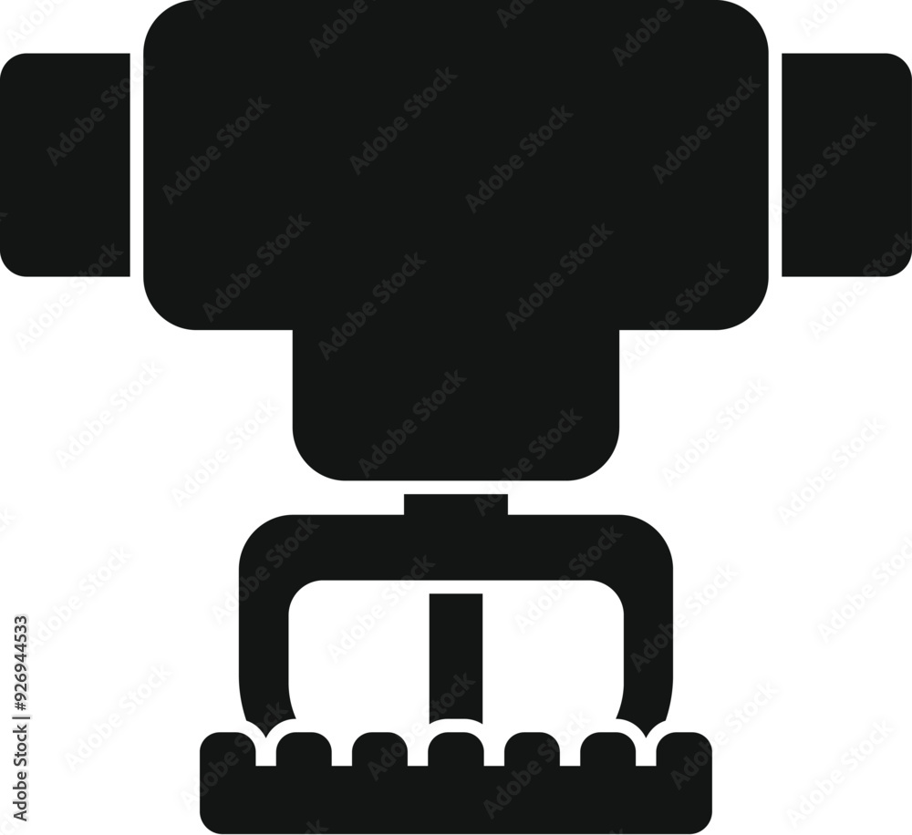 Wall mural simple vector icon of a fire sprinkler system used in buildings for fire suppression