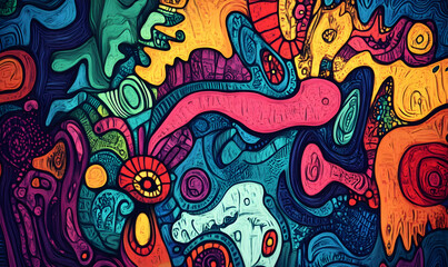 abstract doodle hand drawn design background