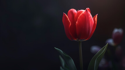 Naklejka premium Close-up of flowers on dark background