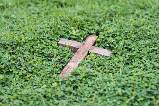 Ash wednesday cross, crucifix made of ash, dust as christian religion, Jesus, god, faith, holy, holiday,