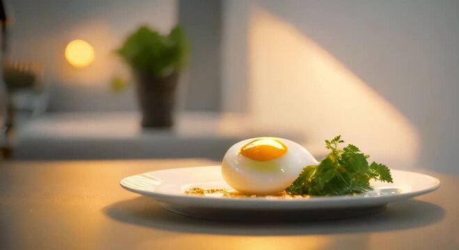breakfast menu boiled eggs on the table