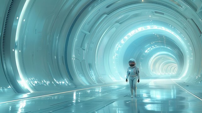 Advanced Alien Medical Facility of the Future with Healing Technologies for Humans and Aliens, Copy Space on Left