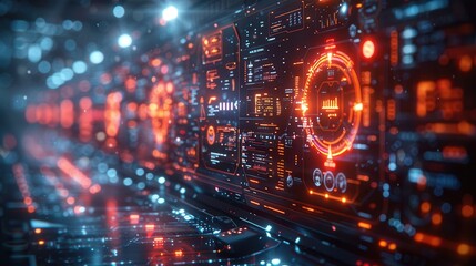 Futuristic AI-Driven Healthcare System for Automated Diagnostics and Personalized Treatment Plans, Representing Medical Advancements | Copy Space Below