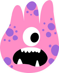 Hand-Drawn Cute Alien Monster