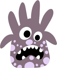 Hand-Drawn Cute Alien Monster