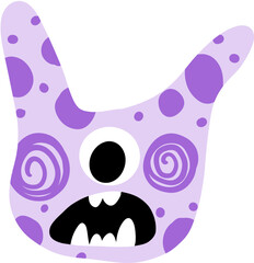 Hand-Drawn Cute Alien Monster