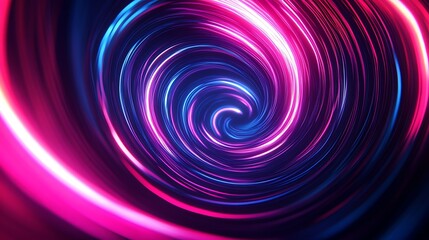 Obraz premium Abstract pink and blue neon swirl.