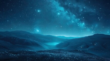 Fototapeta premium Technological Constellations: Surreal AI Nodes in the Sky for Futuristic Designs