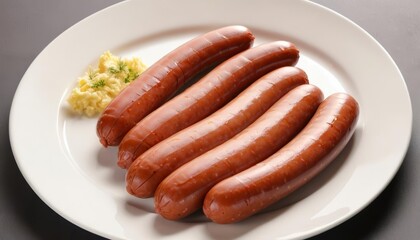  Delicious hot dogs on a plate ready to be enjoyed