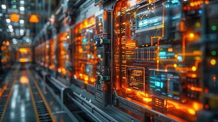 Futuristic AI-Controlled Construction Site with Robotic Builders