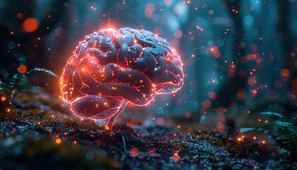 Obraz premium Brain translucent scan medical 