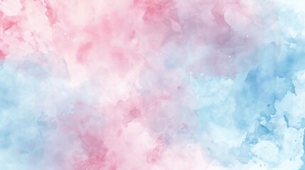 Fototapeta premium Soft pastel watercolor background with pink and blue hues. Delicate and dreamy for branding.