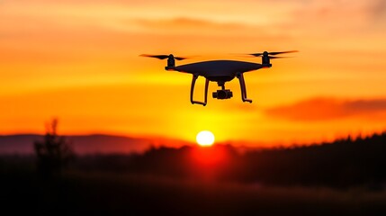 Drone in soybean crop.