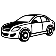 car isolated on white background vector illustration  