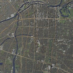 3D illustration of city and urban in Osaka Japan